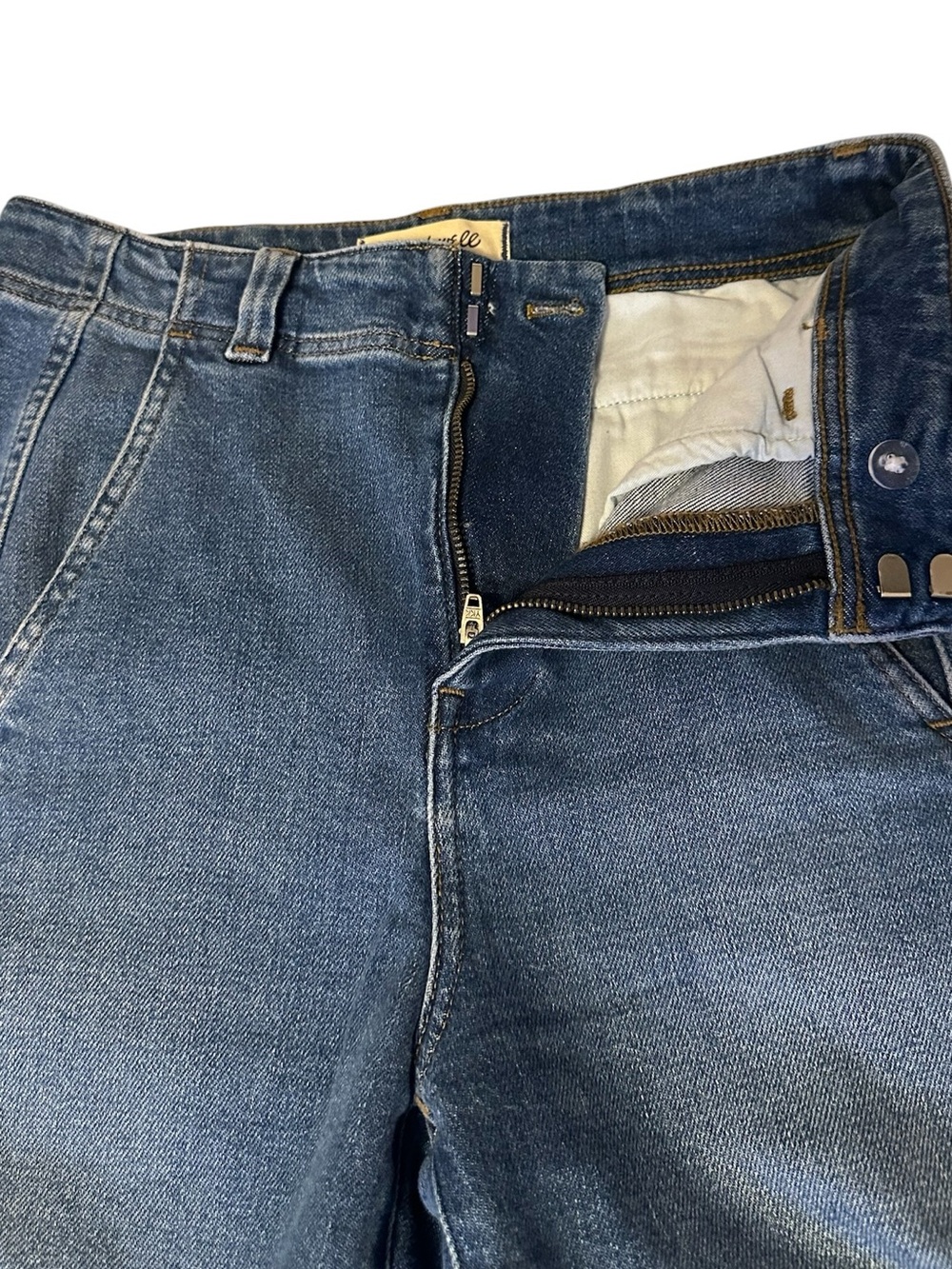 Madewell High Waist Tapered Denim 26 Vintage Wash Side Panel Jeans NWT - Picture 7 of 13